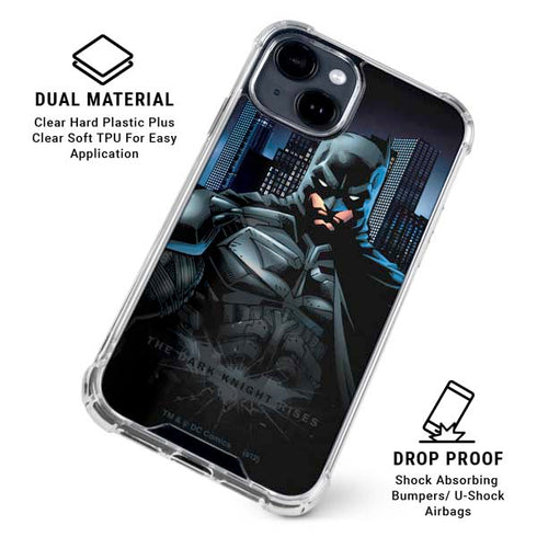 DC Comics Batman The Dark Knight Comic Art iPhone 15 Clear Case